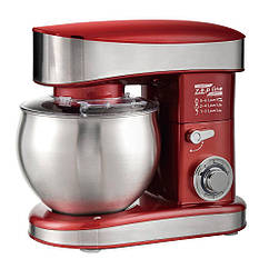 Кухонний міксер тістоміс 3500Вт 4в1 Zepline на 7л з металевою чашею Zepline ZP-137, червоний