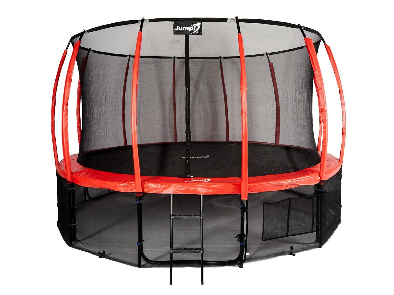 Jumpi батут 487 см 16 ft Maxy Comfort Plus червоний із внутрішньою сіткою