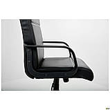 Крісло офісне Фаворит Пластик на механізм гойдання екошкіра чорна, ТМ Амф, фото 5