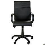 Крісло офісне Фаворит Пластик на механізм гойдання екошкіра чорна, ТМ Амф, фото 4