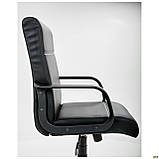 Крісло офісне Фаворит Пластик на механізм гойдання екошкіра чорна, ТМ Амф, фото 3