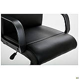 Крісло офісне Фаворит Пластик на механізм гойдання екошкіра чорна, ТМ Амф, фото 7
