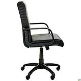 Крісло офісне Фаворит Пластик на механізм гойдання екошкіра чорна, ТМ Амф, фото 2