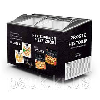 Камера морозильна Nix 400 л (-18 -25°С ), випукле скло, розпашні