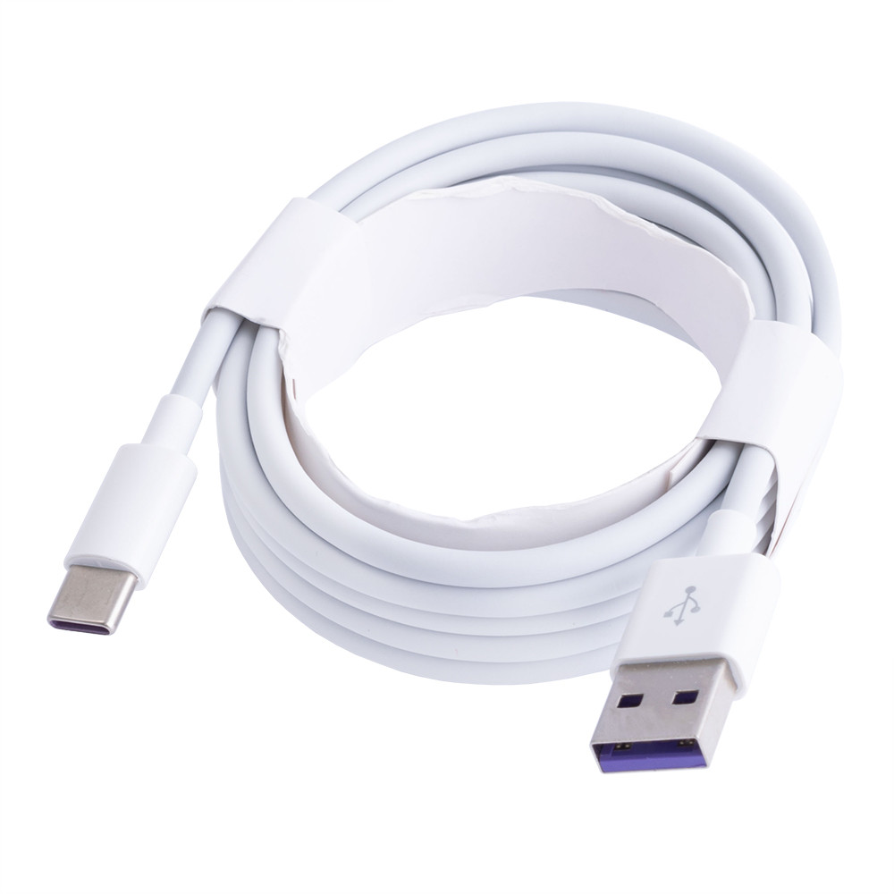 Кабель USB-A/USB type-C "тато", 5 А, білий, 2 метри LJ