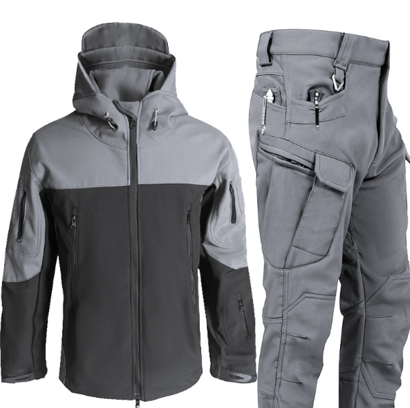 Костюм софтшел Gman Сірий з чорний Soft Shell на флісі L