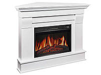 Камінокомплект Кутовий ArtiFlame Albion Corner AF23S Білий (зі звуком) Електрокамін з ефектом живого вогню, фото 4