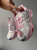 Кросівки Asics Gel Nyc Silver Pink Асікс Гель Нук срібло рожеві шкіра текстиль демісезон, фото 6
