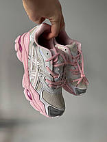 Кросівки Asics Gel Nyc Silver Pink Асікс Гель Нук срібло рожеві шкіра текстиль демісезон, фото 5