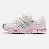 Кросівки Asics Gel Nyc Silver Pink Асікс Гель Нук срібло рожеві шкіра текстиль демісезон, фото 7