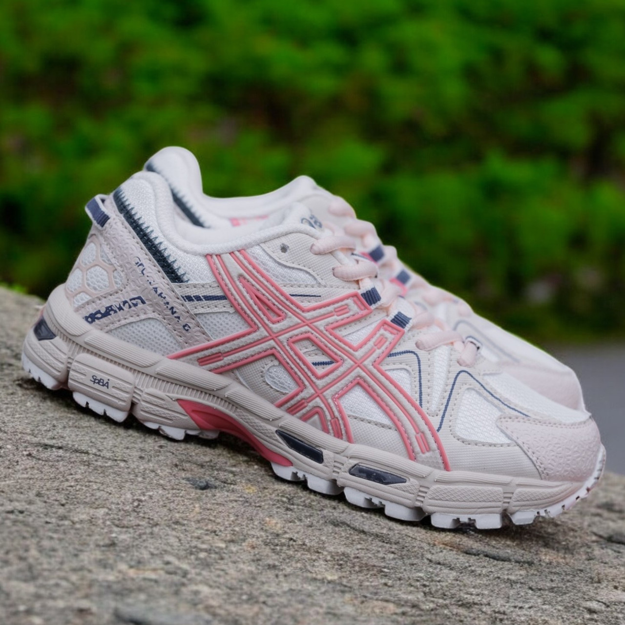 Жіночі кросівки Asics Gel Kahana 8 Beige Pink ND весна-осінь-літо повсякденні (бежеві з рожевим). Живе фото