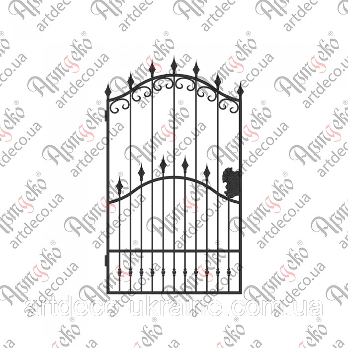 Кована хвіртка (КД-07) 2200х1245 КОМПЛЕКТ ЕЛЕМЕНТІВ, фото 1