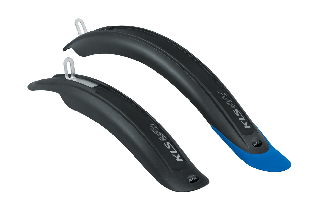 Крила на велосипед щиток болотники KLS FOGGY 16-20" переднє + заднє black-blue, фото 1