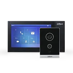 Dahua Standart DHI-VTO2211G-WP-S2 + DHI-VTH2421FB-P Комплект (чорний домофон)