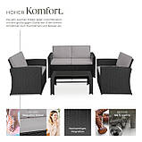 Набір меблів для відпочинку Lucca, чорний колір, фото 5