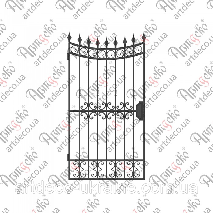 Кована хвіртка (КД-05) 2180х1100. КОМПЛЕКТ ЕЛЕМЕНТІВ, фото 1