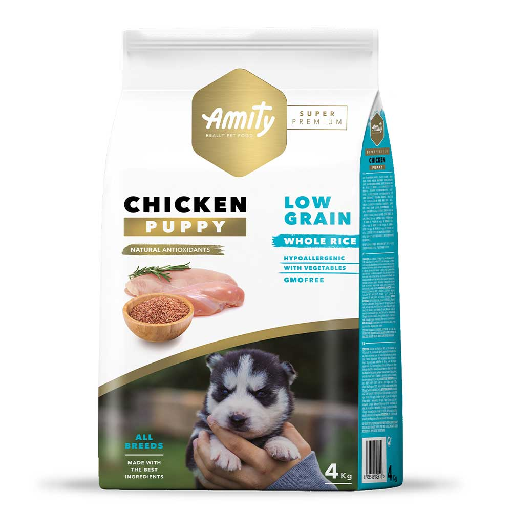 Сухий корм для цуценят усіх порід з куркою AMITY Super Premium Puppy 4 кг