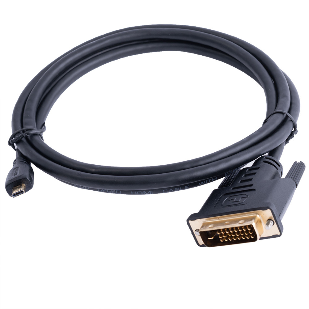 Кабель перехідник micro HDMI "тато" у DVI 24+1 "тато", 1,5М LJ