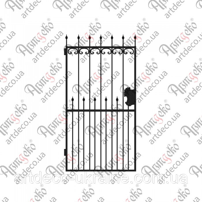 Кована хвіртка КД-01). 2000x1050 КОМПЛЕКТ ЕЛЕМЕНТІВ, фото 1