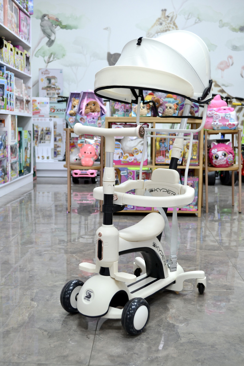 Самокат 5в1 Best Scooter з капюшоном, black 50123, фото 1