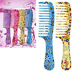 Набір гребінців 4 шт Zhihan з малюнком, блістер 26,5*19 см (X1-127)