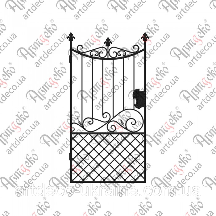 Кована хвіртка .(КД-04) 2135х1070 КОМПЛЕКТ ЕЛЕМЕНТІВ, фото 1