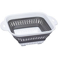 Друшляк квадратний складаний 22 * 9 см силікон/пластик (117-102)