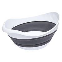 Миска-дуршлаг складана 30*25*16 см силікон/пластик (117-013)