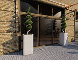 Бетонний вазон серія "М'який квадрат та прямокутник" для квітів та дерев, для вулиці, саду, дачі та тераси, фото 6