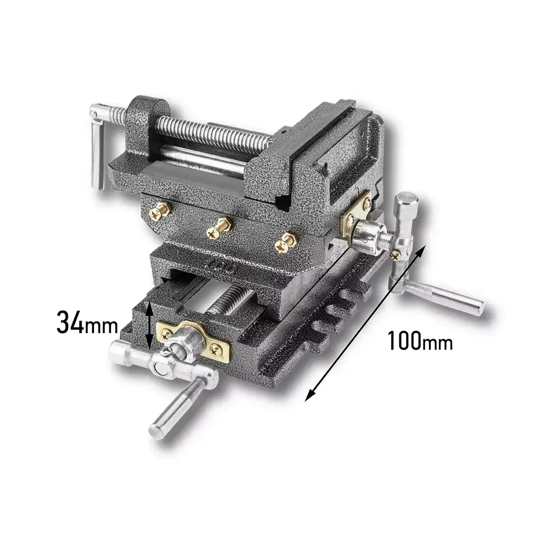 Двовісні поперечні верстатні лещата 100 мм