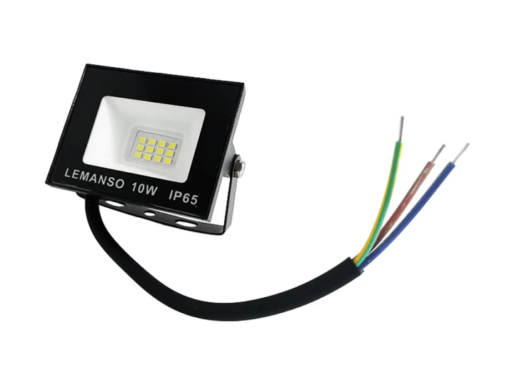 Прожектор світлодіодний LED SMD 10W 6500K IP65 600LM "Нептун" чорний Lemanso LMP103-10