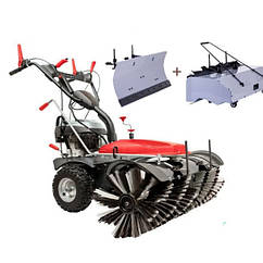 Підмітальна машина Scheppach SC2200PE + відвал + контейнер для сміття