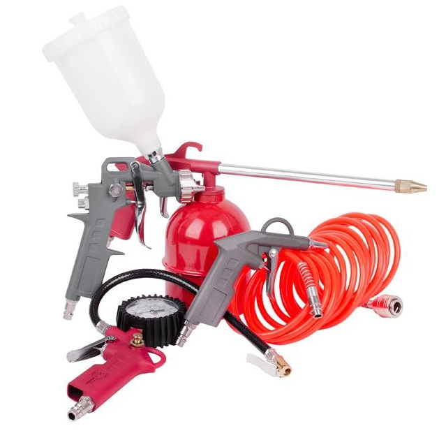 Набір для фарбування пневматичний 5 од INTERTOOL PT-1501, фото 1