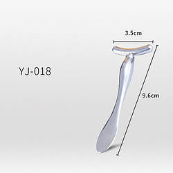 Масажна паличка зі сплаву у формі літери Т, ложка для крему силільвер 9.6х3.5см