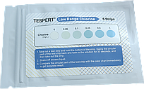 Тест-смужки для води Tespert: хлор низького діапазону 5 шт/уп. Англія
