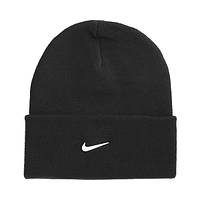 Шапка Nike Peak Swoosh Beanie HF0187-010, Чорний, Розмір (EU) — 1SIZE