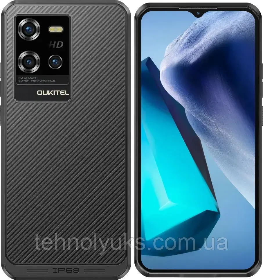 Смартфон OUKITEL WP50 5G 4/256GB Black, NFC, IP69K, 48+2+0.3/8Мп, IPS 6,6", Dimensity 6100+, 6500мАh, фото 1