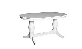 Стіл Бланка обідній розкладний 1600/2000x900x750 білий