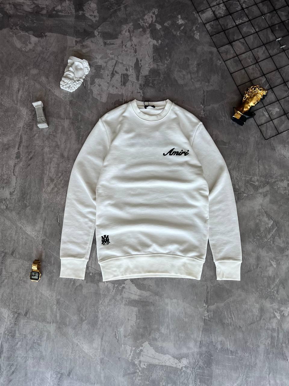 Кофта світшот чоловічий білий весна-осінь Туреччина Amiri