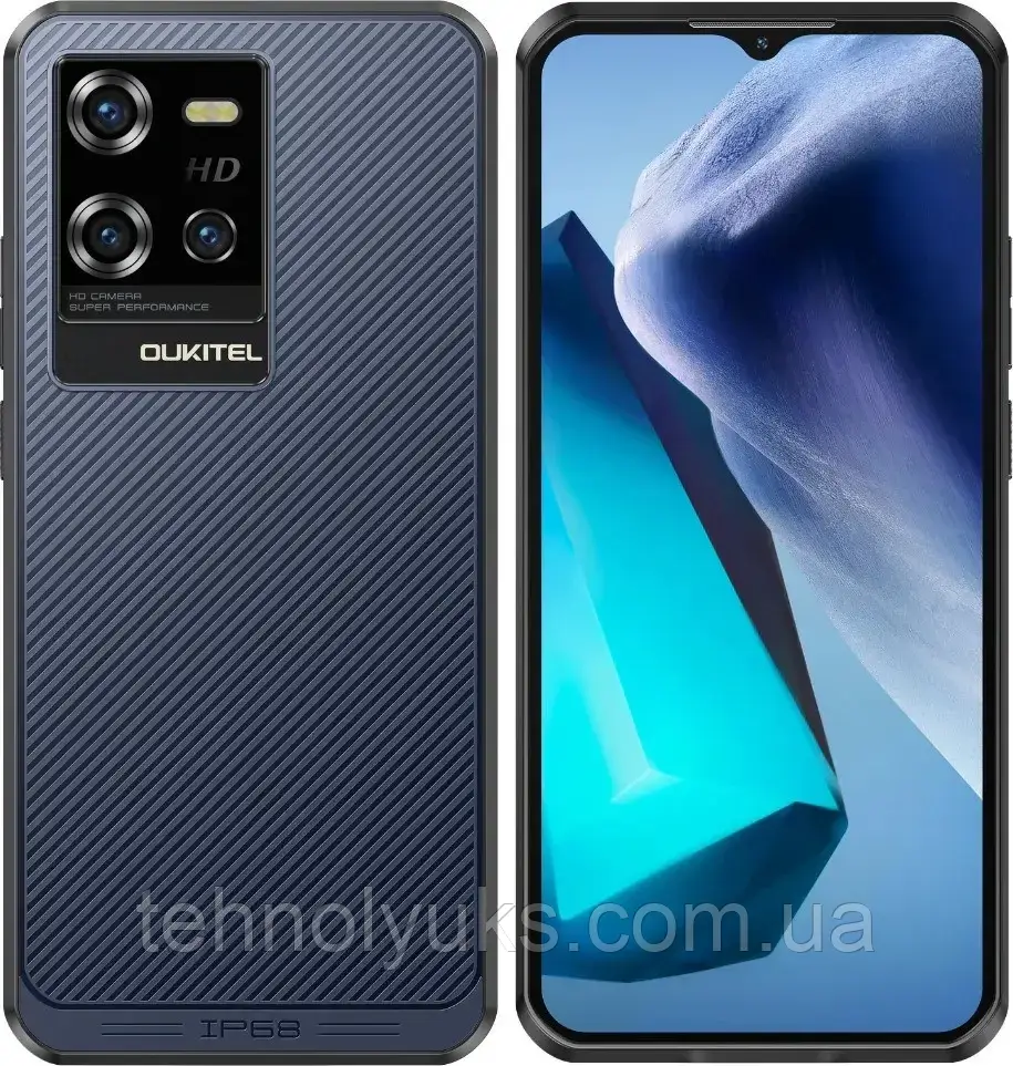 Смартфон OUKITEL WP50 5G 4/256GB Blue, NFC, IP69K, 48+2+0.3/8Мп, IPS 6,6", Dimensity 6100+, 6500мАh, фото 1