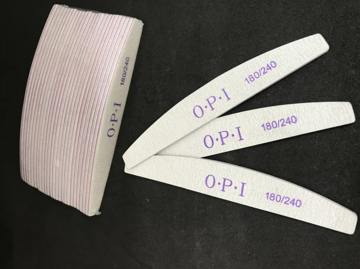 Пилка для нігтів OPI 180/240 гріт човен 25 шт