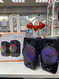 Колонка комп'ютерна Speaker E-1055 Multimedia Audio Led (Чорний)