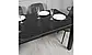 Стіл Ларс обідній розкладний 1200/1700x800x750 чорний мат чорні ноги, фото 9