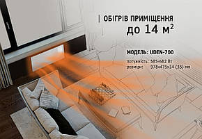 Металокерамічний нагрівач UDEN-700 "універсал"