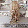 Перука довга з пробором з термоволокна пшеничний блонд CXD 889-24ВТ613, фото 4