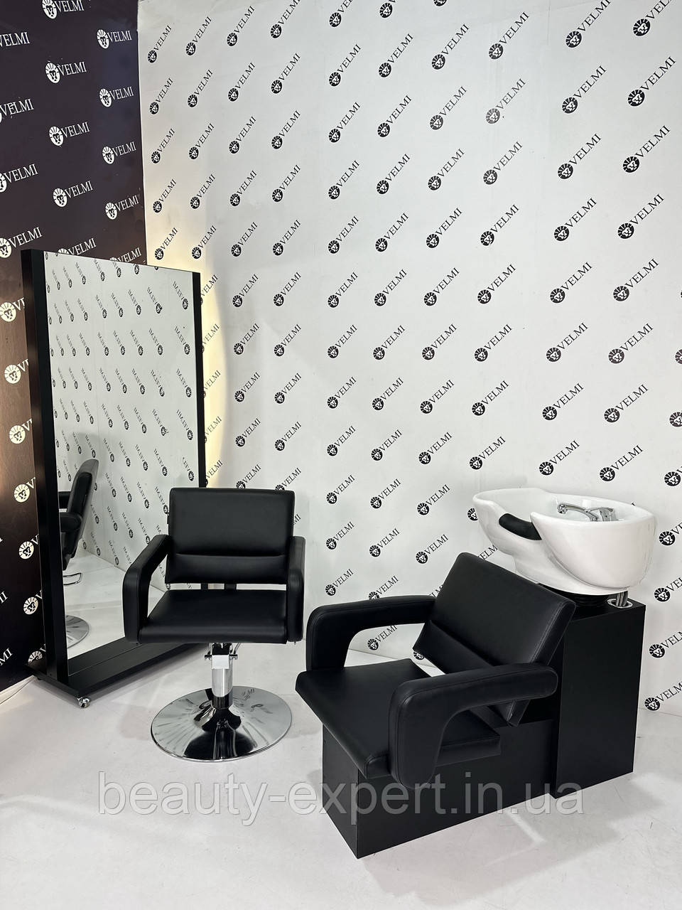 Комплект перукарських меблів 3в1 Flamingo&Dina меблі для салонів краси (VM2019+834+743)