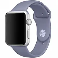 Ремінець для Apple Watch 42/44/45/49mm. Силіконовий із застібкою \ Lavender (46) Лавандовий Розмір S