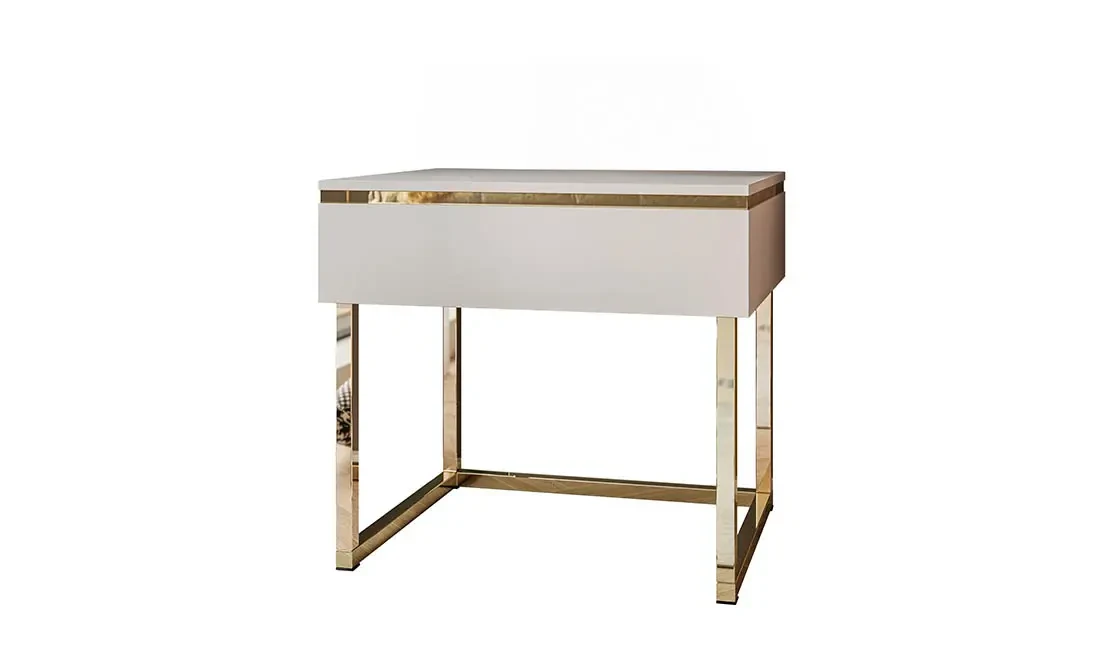 Тумба приліжкова Аврора 1Ш кашемір/золото, фото 1