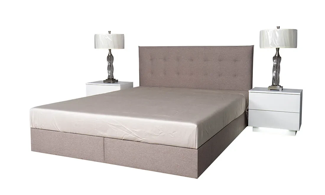 Двоспальне ліжко Мелісса капучино 160x200 з підйомним механізмом та матрацом, фото 1