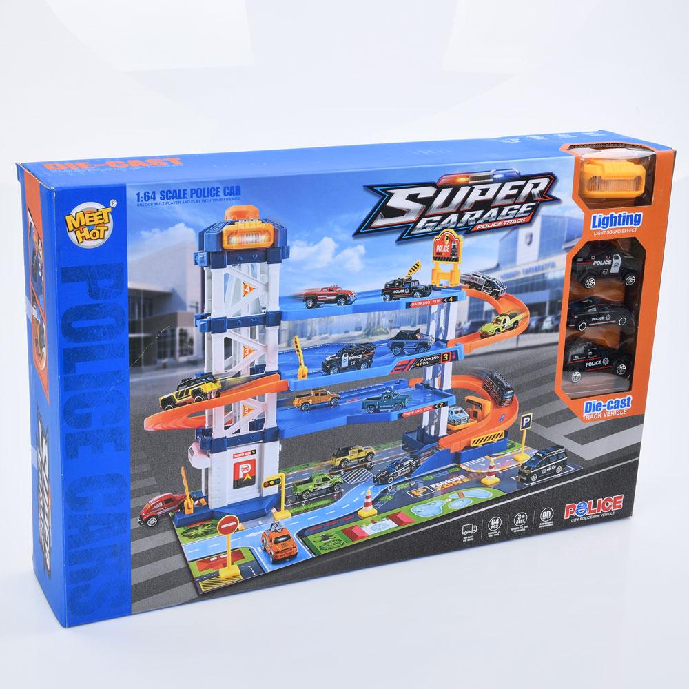 Гараж 4 поверхи, машинка (3 шт.), батарейка арт. MH-161, фото 1